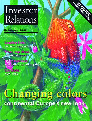 IR Magazine February 1998: Changing colors IR Magazine February 1998: Changing colors