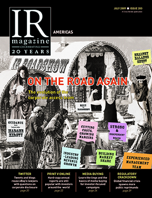 IR Magazine July 2009: On the road again IR Magazine July 2009: On the road again
