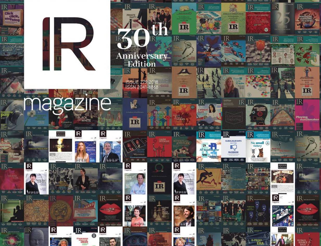 IR Magazine 30th anniversary cover