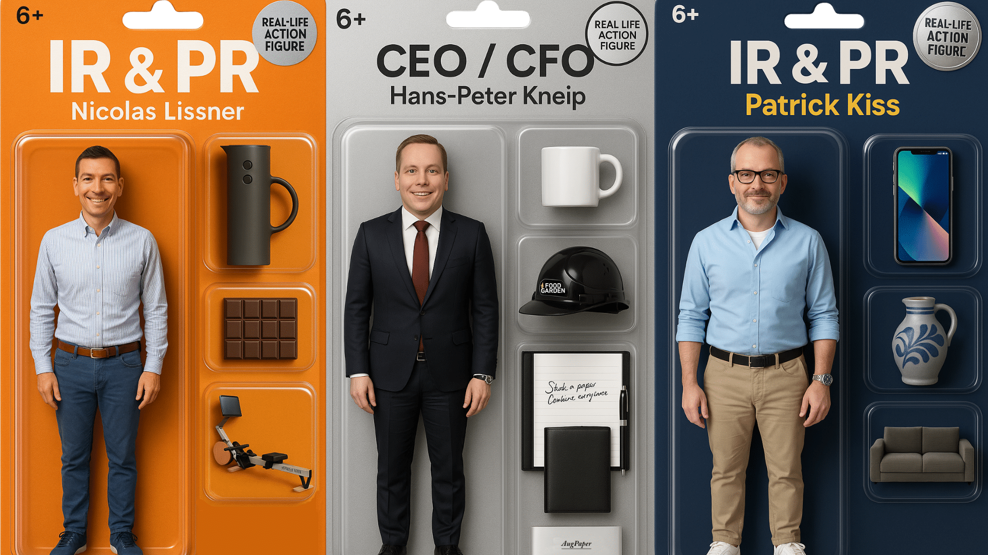 Patrick Kiss, from Deutsche EuroShop, used AI to create action figures of people at the company